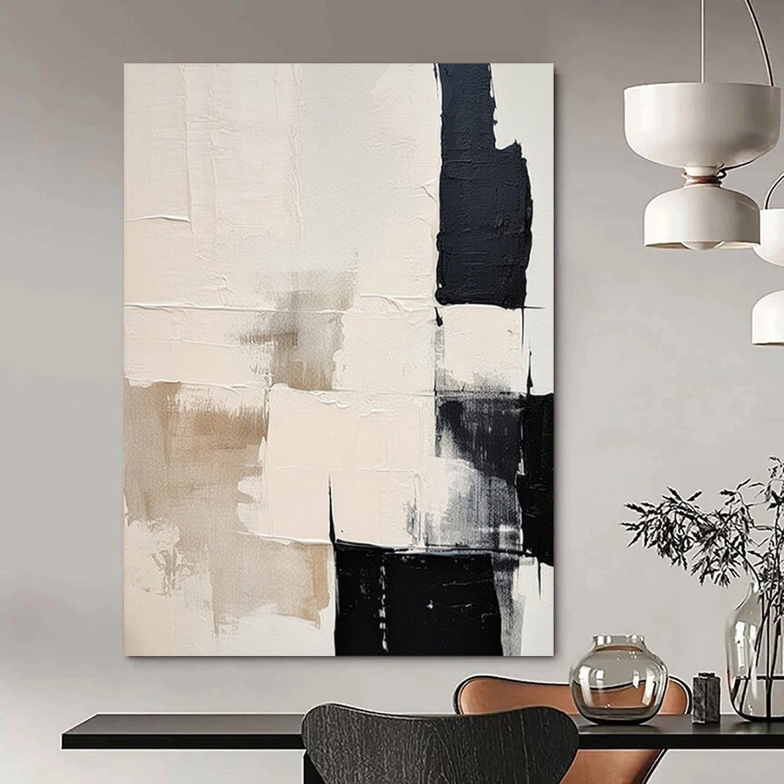 Giant Hand-Painted Contemporary Abstract Tech Art for Startup Incubator Co-Creation Spaces