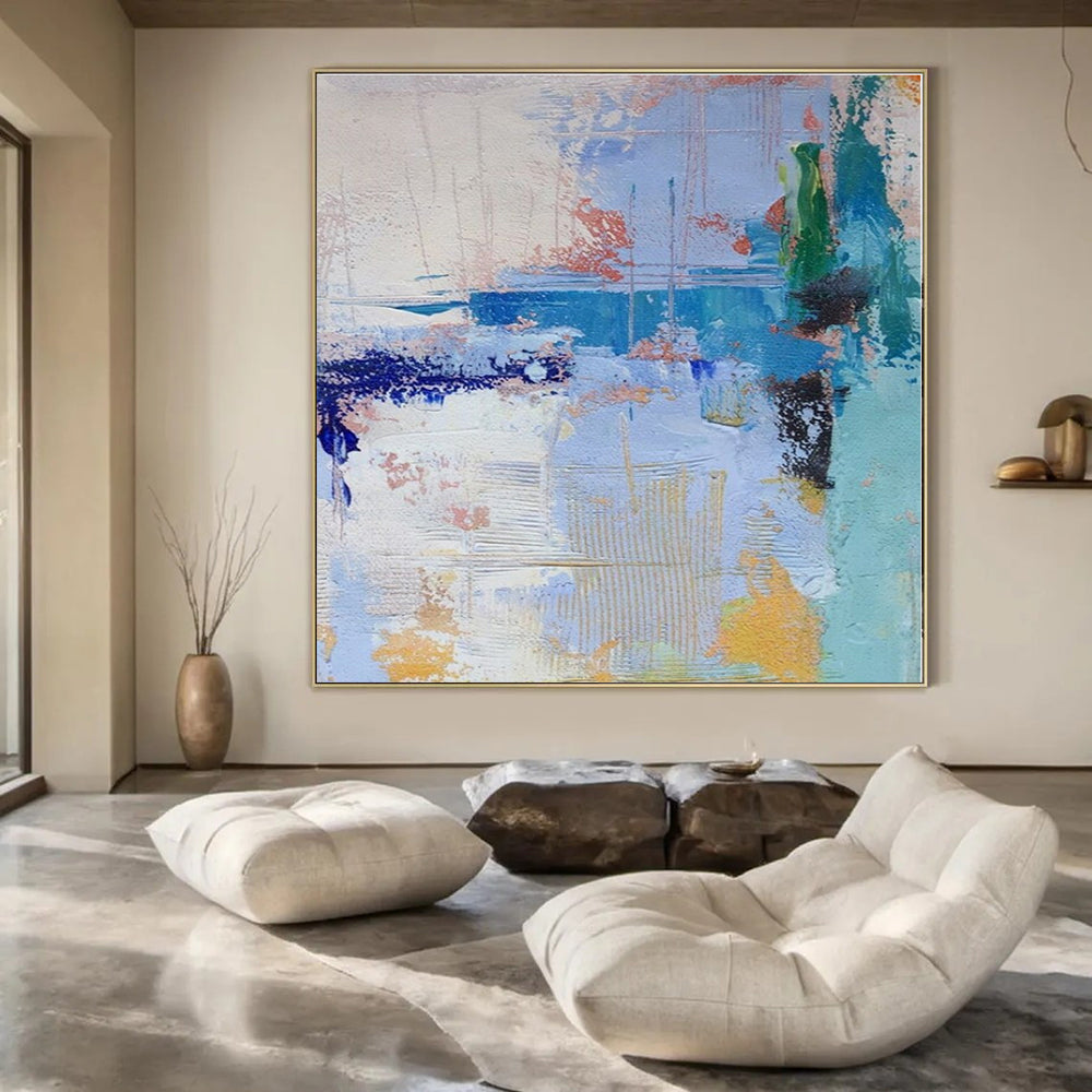 Custom Hand-Painted Abstract Painting for Office & Living Room