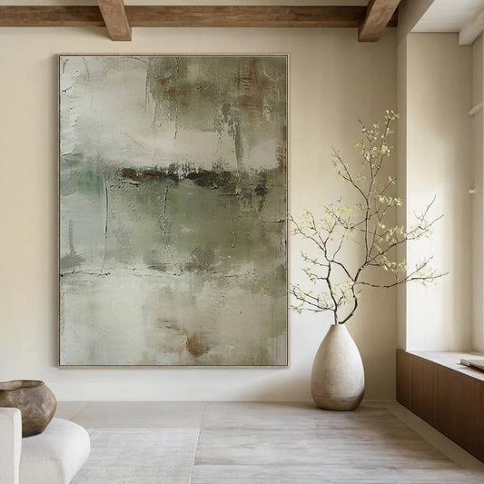 Oversized Custom Hand-Painted Abstract Painting for Office and Bar