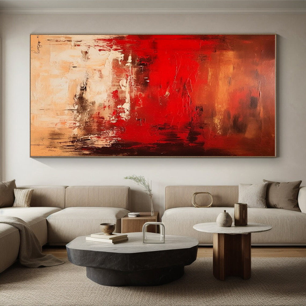 Extra-Huge Contemporary Abstract Canvas for Garage Workshop Inspiring Decor