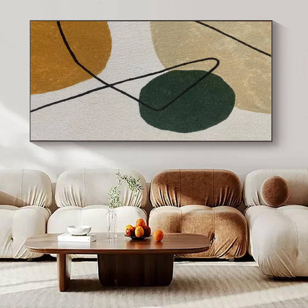 Hand-Painted Personalized Abstract Canvas for Living Room & Hotel Lounges