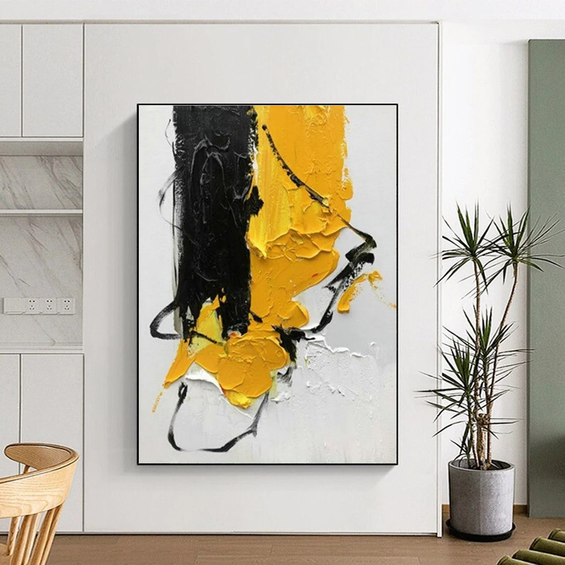Personalized Immense Hand-Painted Abstract Art for Home Office Breakout Area Wall LargeART0606
