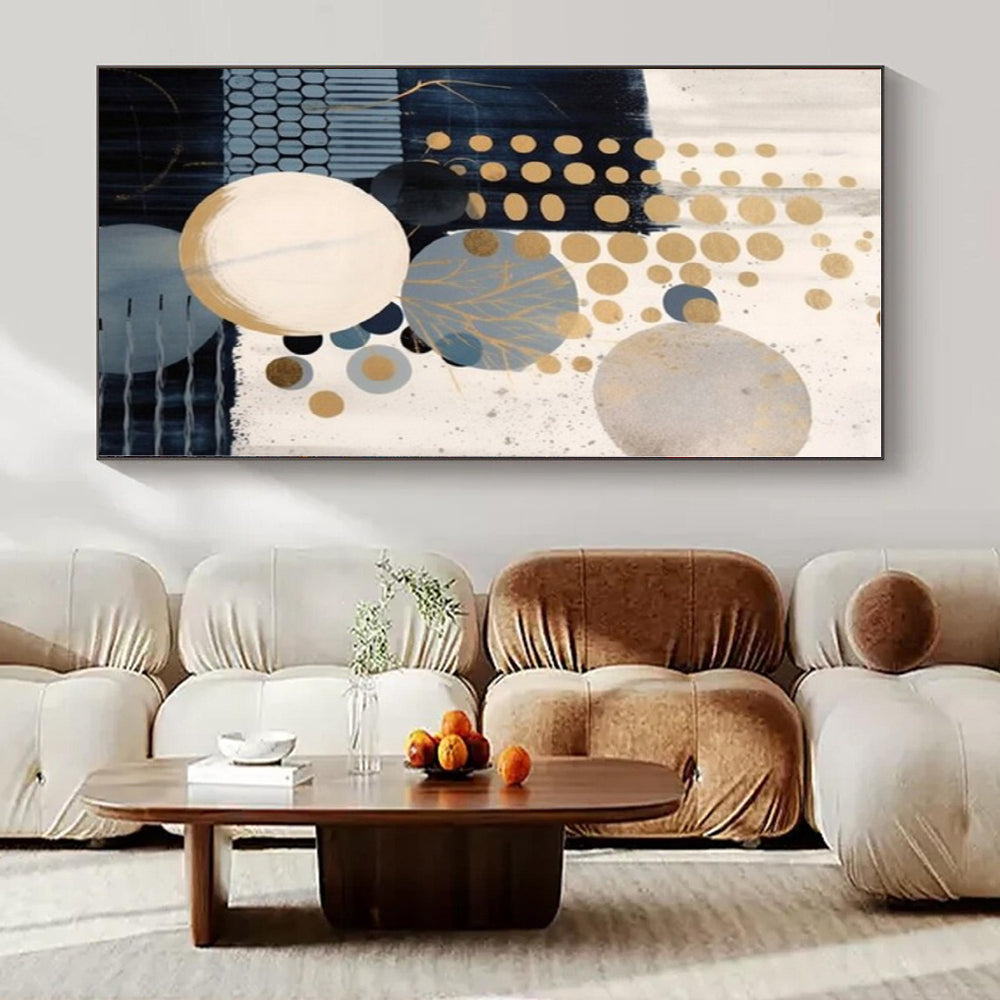 Bohemian Traveler Hand-Painted Abstract Canvas for Globetrotting Bedrooms