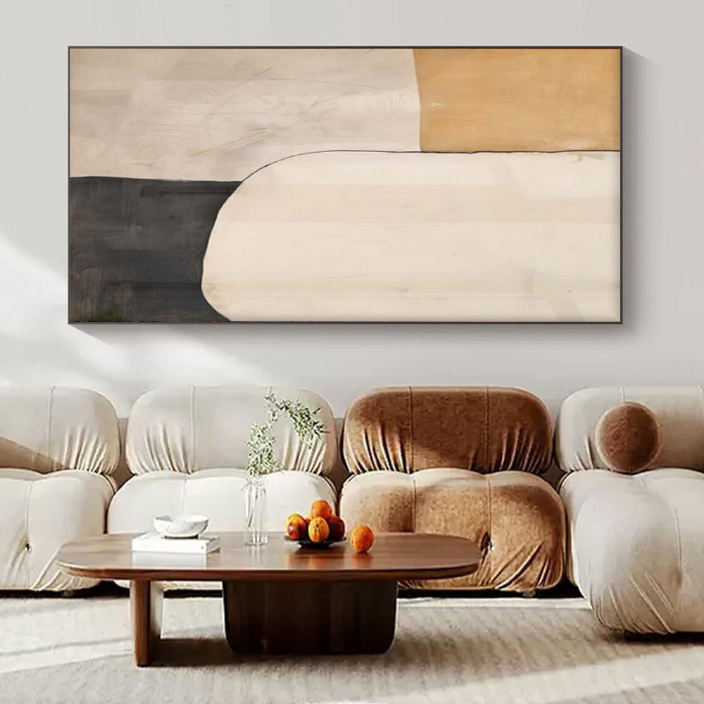 Colossal Hand-Painted Contemporary Abstract Canvas for Family Home Entryways