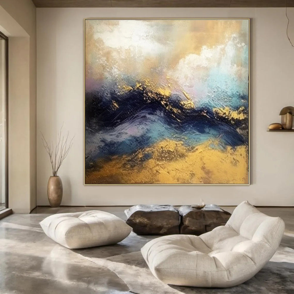 Giant Contemporary Abstract Painting for Technology Startup Office Breakout Areas