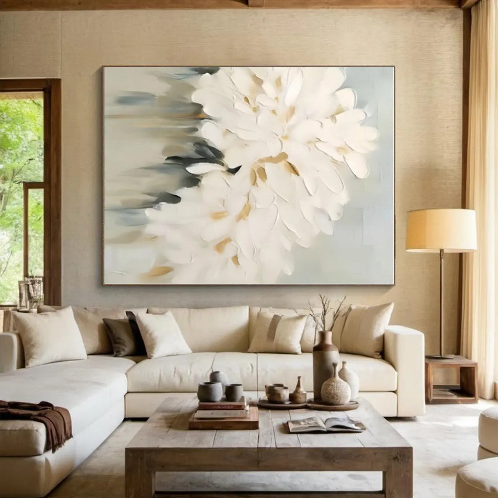 Bespoke Geometric Hand-Painted Abstract Art for Living Room Focal Wall