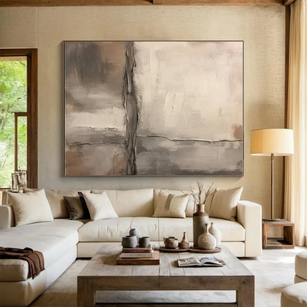 Monumental Abstract Canvas for Nursery Changing Table Wall
