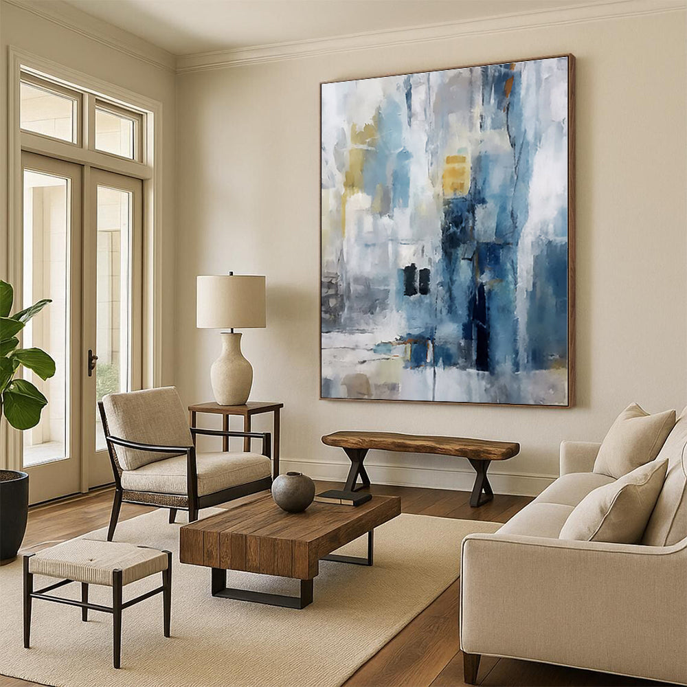 Oversized Made-to-Order Abstract Canvas for Walk-in Closet Clothing Rack Wall
