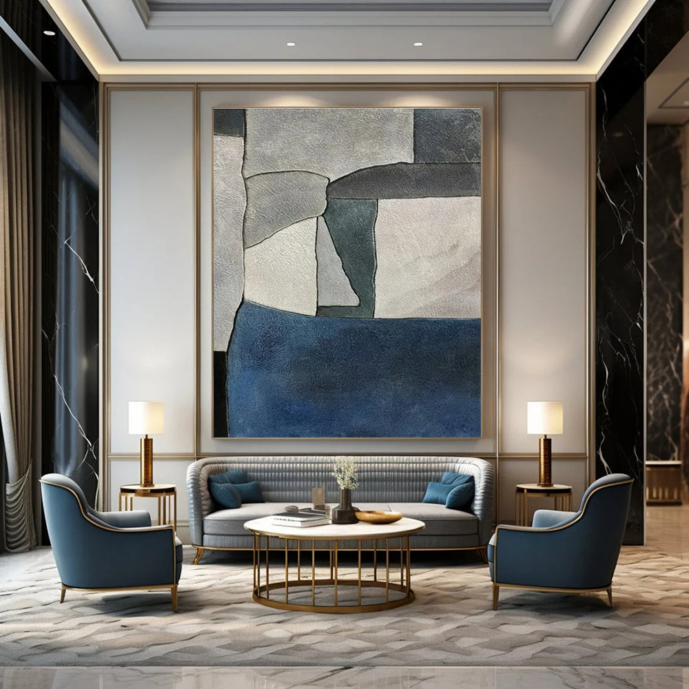 Hand-Painted Personalized Abstract Canvas for Bar & Hotel Pool Decks