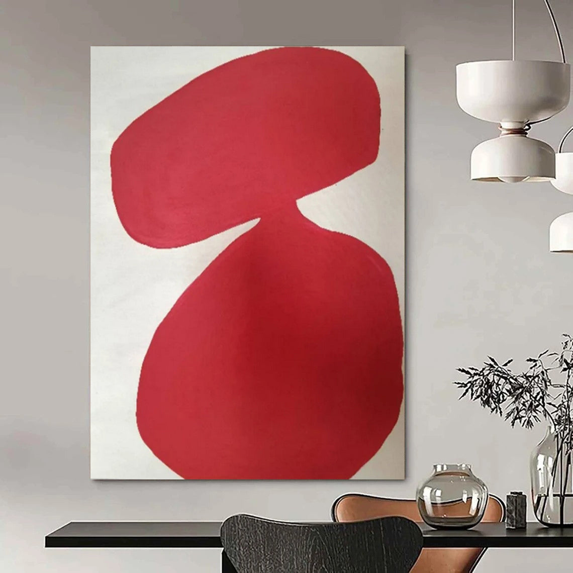 Oversized Hand-Painted Modern Abstract Painting for Elegant Home Living Rooms