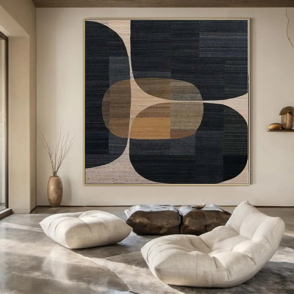 Oversized Abstract Wall Art for Mudroom Entrances - Commissioned Acrylic on Canvas