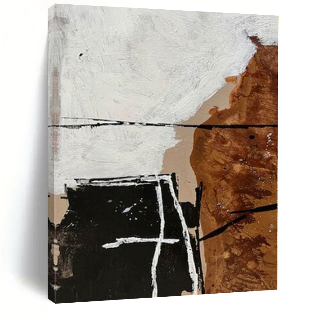 Gigantic Hand-Painted Modern Abstract Art for Living Room Fireplace Mantels