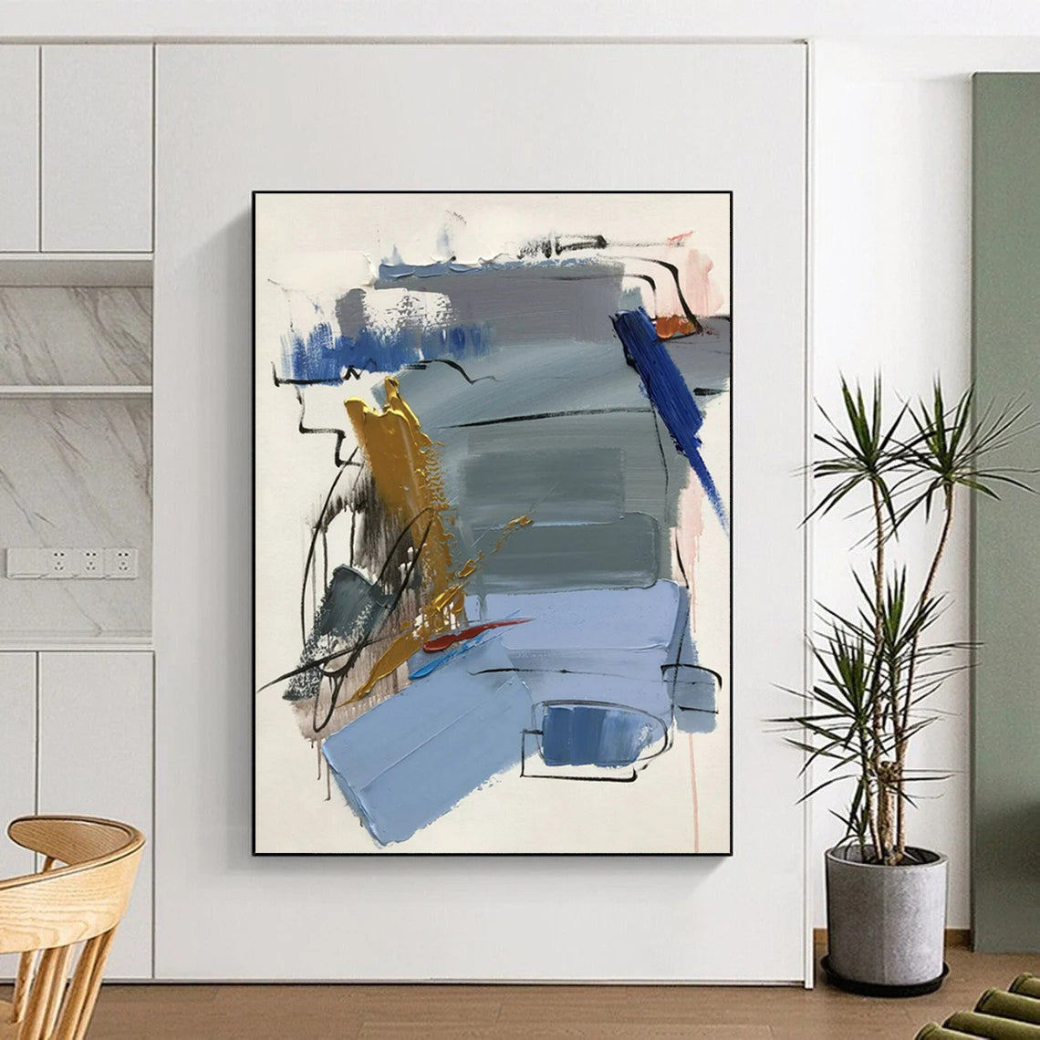 Super-Sized Contemporary Abstract Art for Home Theater Screen Surround