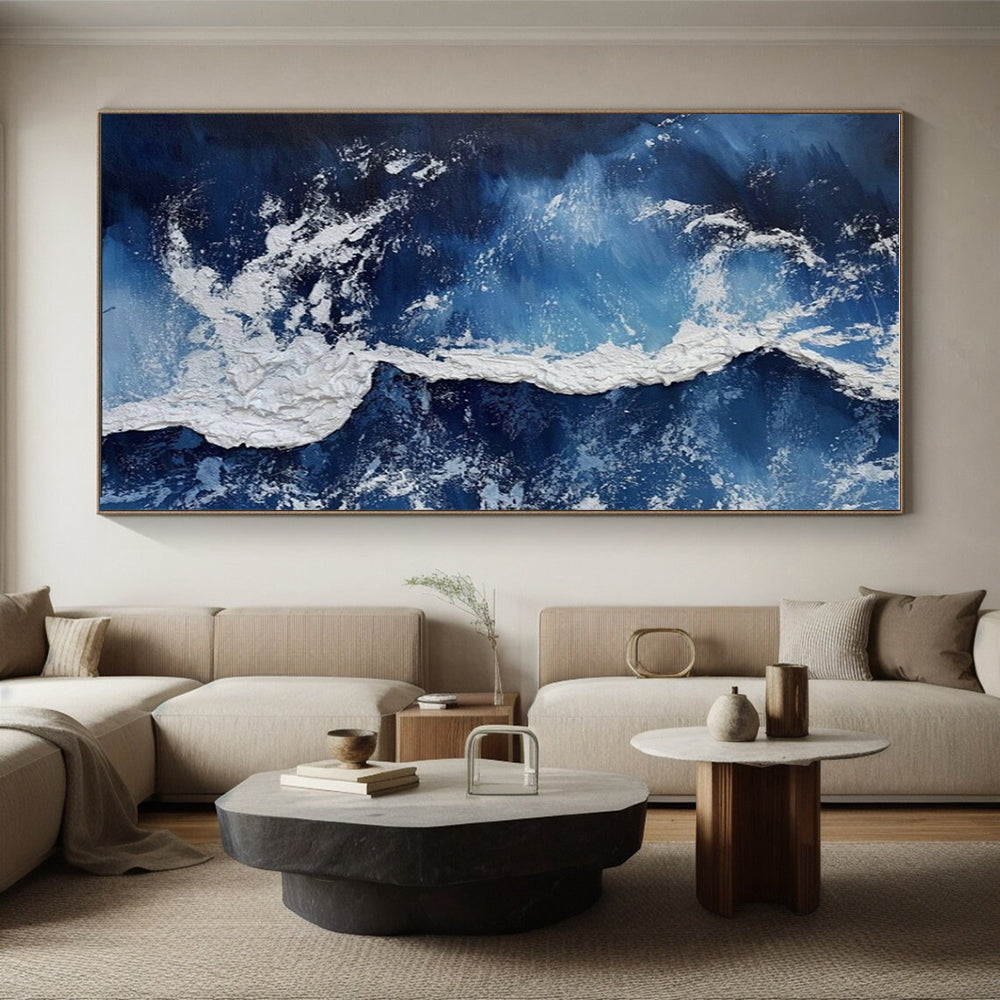 Huge Abstract Painting for Basement Home Theater Immersive Experience LargeART0669