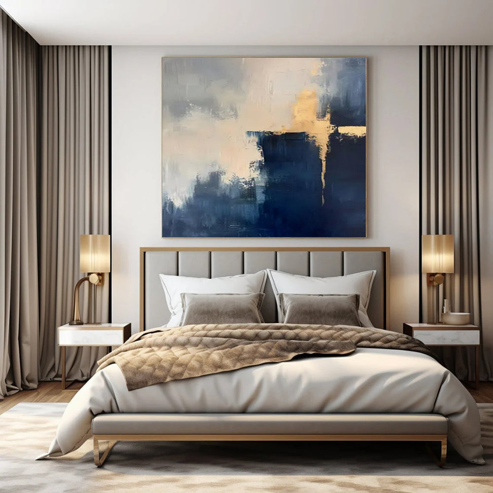 Hand-Painted Bespoke Abstract Canvas for Office Private Offices
