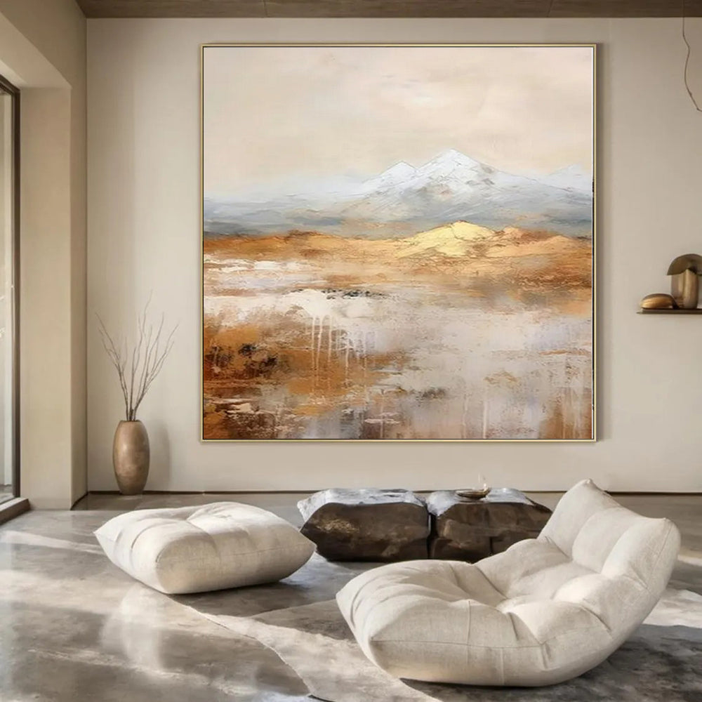 Super-Sized Hand-Painted Modern Abstract Wall Decor for Bedroom Reading Nooks