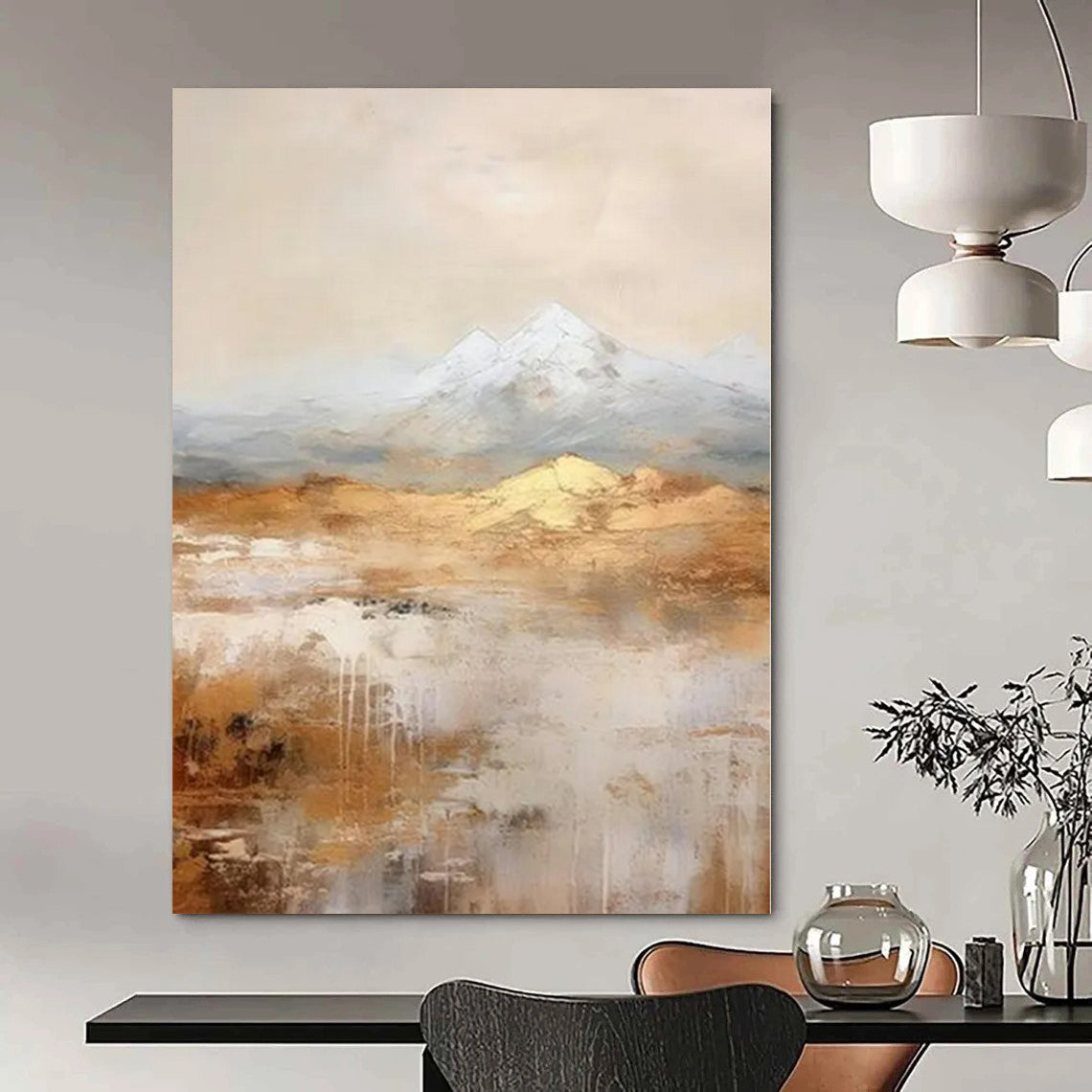 Super-Sized Hand-Painted Modern Abstract Wall Decor for Bedroom Reading Nooks