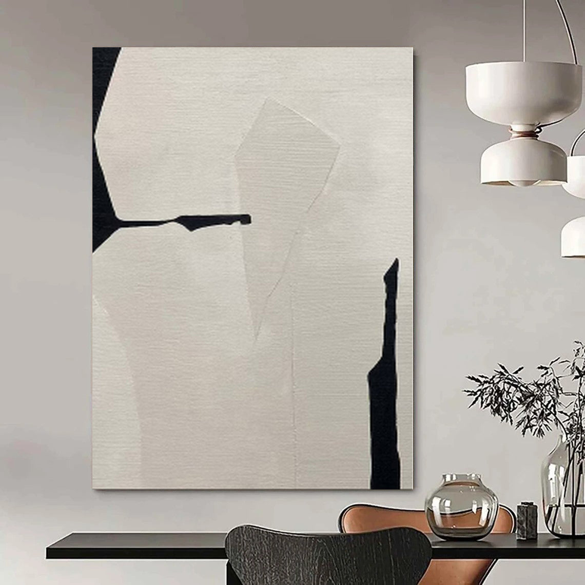 Large Hand-Painted Abstract Art for Botanical Greenhouse Educational Zones