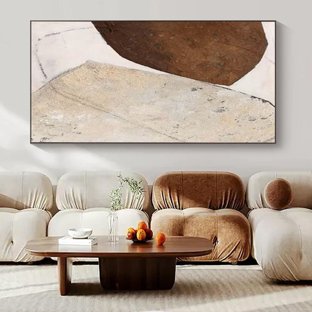 Giant Abstract Art for Treehouse Interiors - Hand-Painted Mixed Media on Canvas