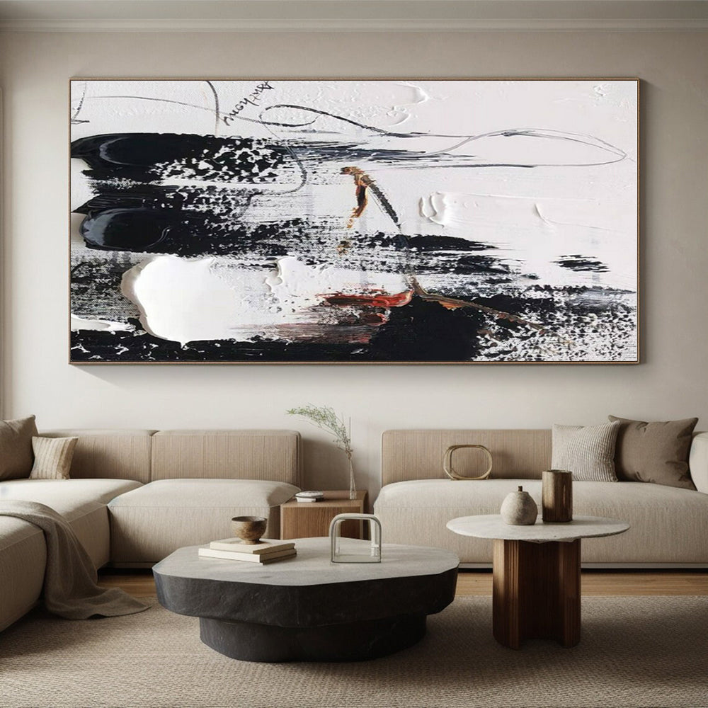 Extra-Huge Modern Abstract Painting for Nursery Soothing Decor