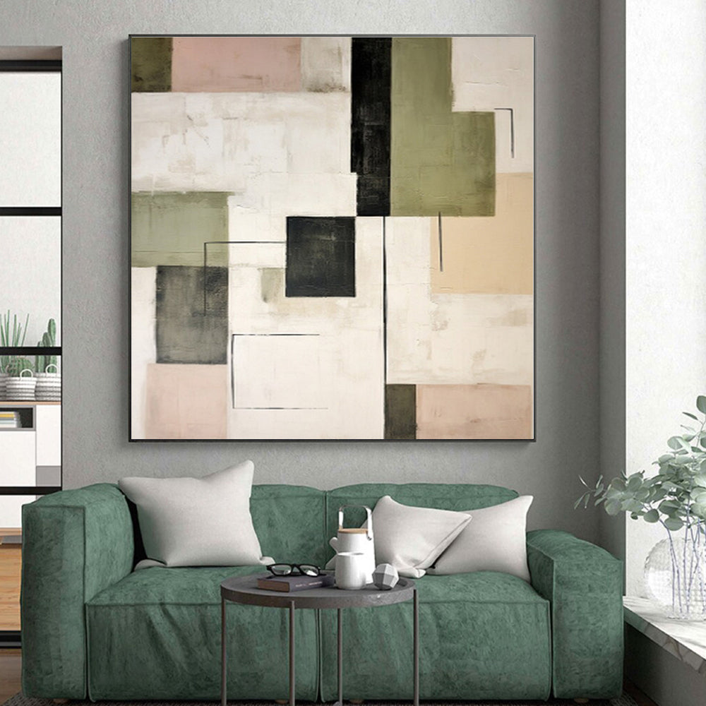 Enormous Customized Abstract Wall Art for Entryway Console Table Focal Point