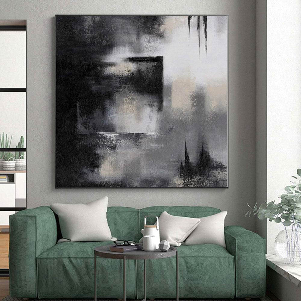 Custom Extra Large Abstract Weave Art - Hand-Painted Acrylic for Textile Design Studios
