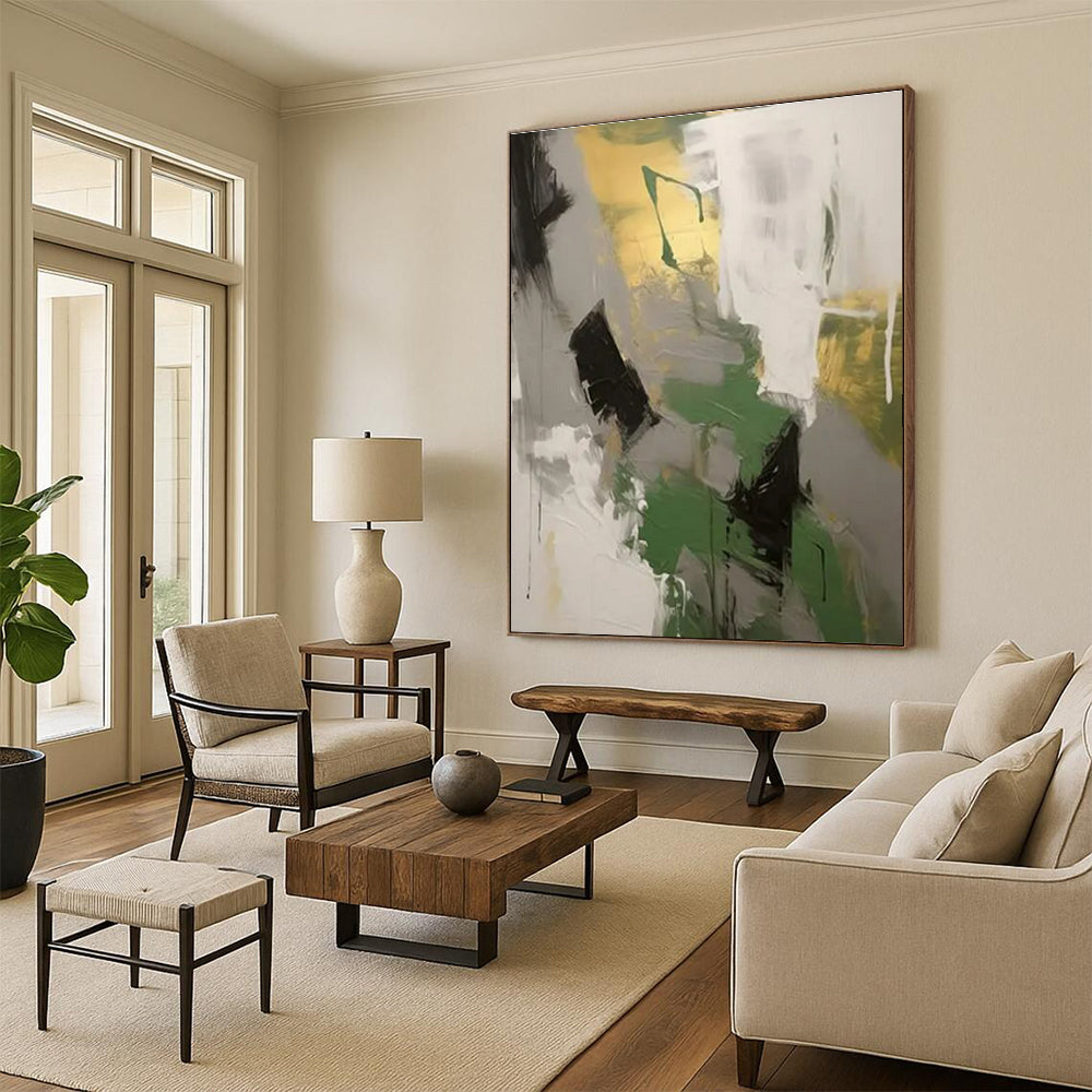 Extra-Huge Contemporary Abstract Canvas for Home Office Professional Decor