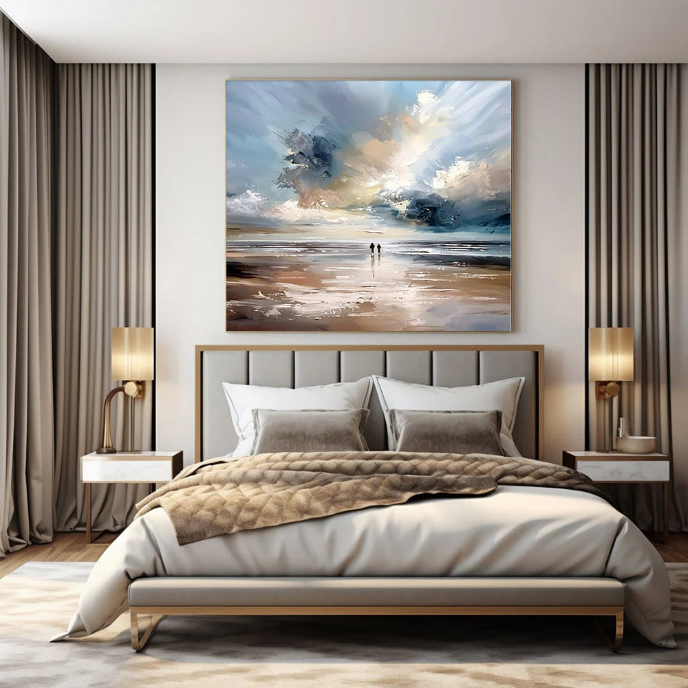 Hand-Painted Personalized Abstract Art for Dining Room and Entryway