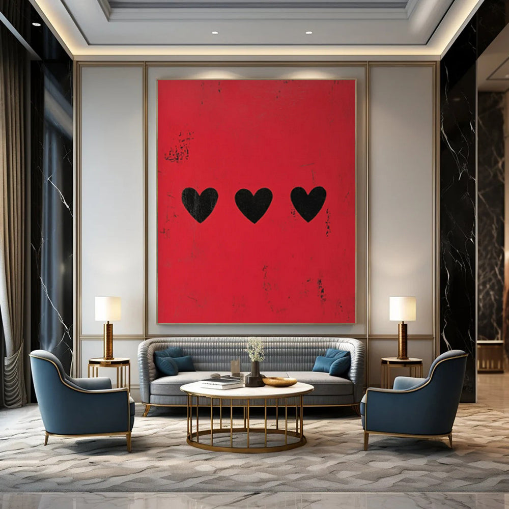 Extra-Huge Hand-Painted Modern Abstract Wall Decor for Urban Art Galleries