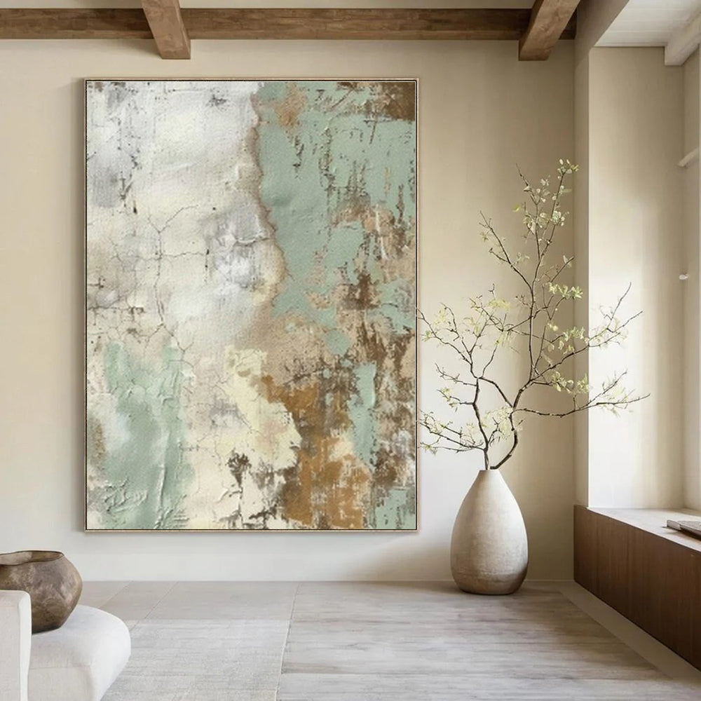 Inspirational Hand-Painted Abstract Canvas for Office Feature Walls