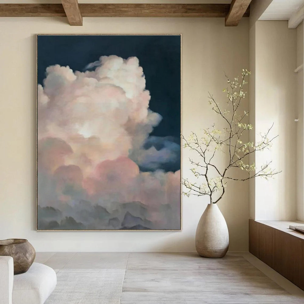 Hand-Painted Bespoke Abstract Mural for Bedroom & Hotel Poolside Cabanas