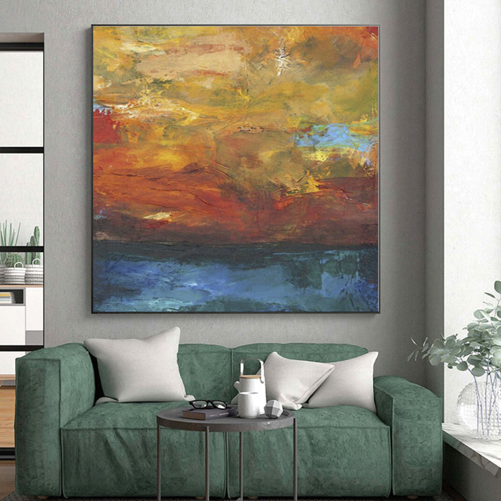 Gigantic Customized Abstract Canvas for Attic Home Office Ceiling