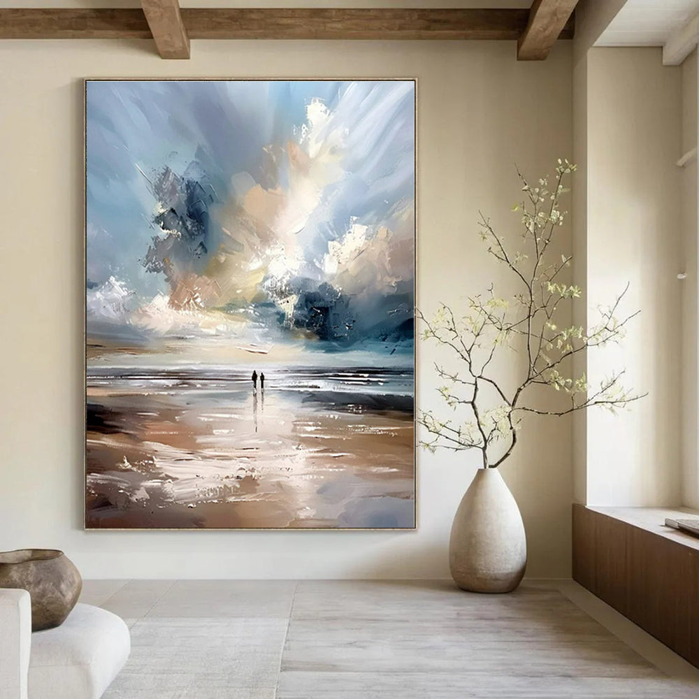 Hand-Painted Personalized Abstract Art for Dining Room and Entryway