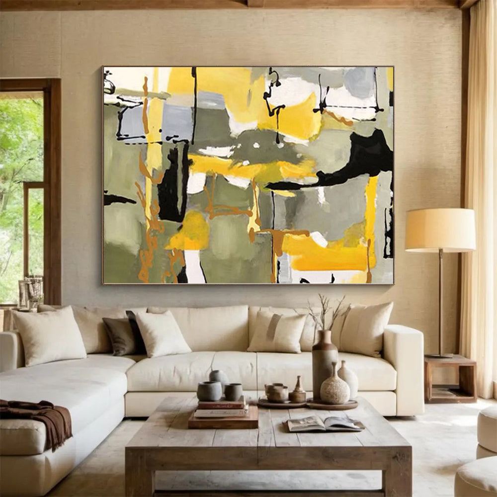 Large Custom Abstract Art for Bathroom Bathtub Alcove Walls