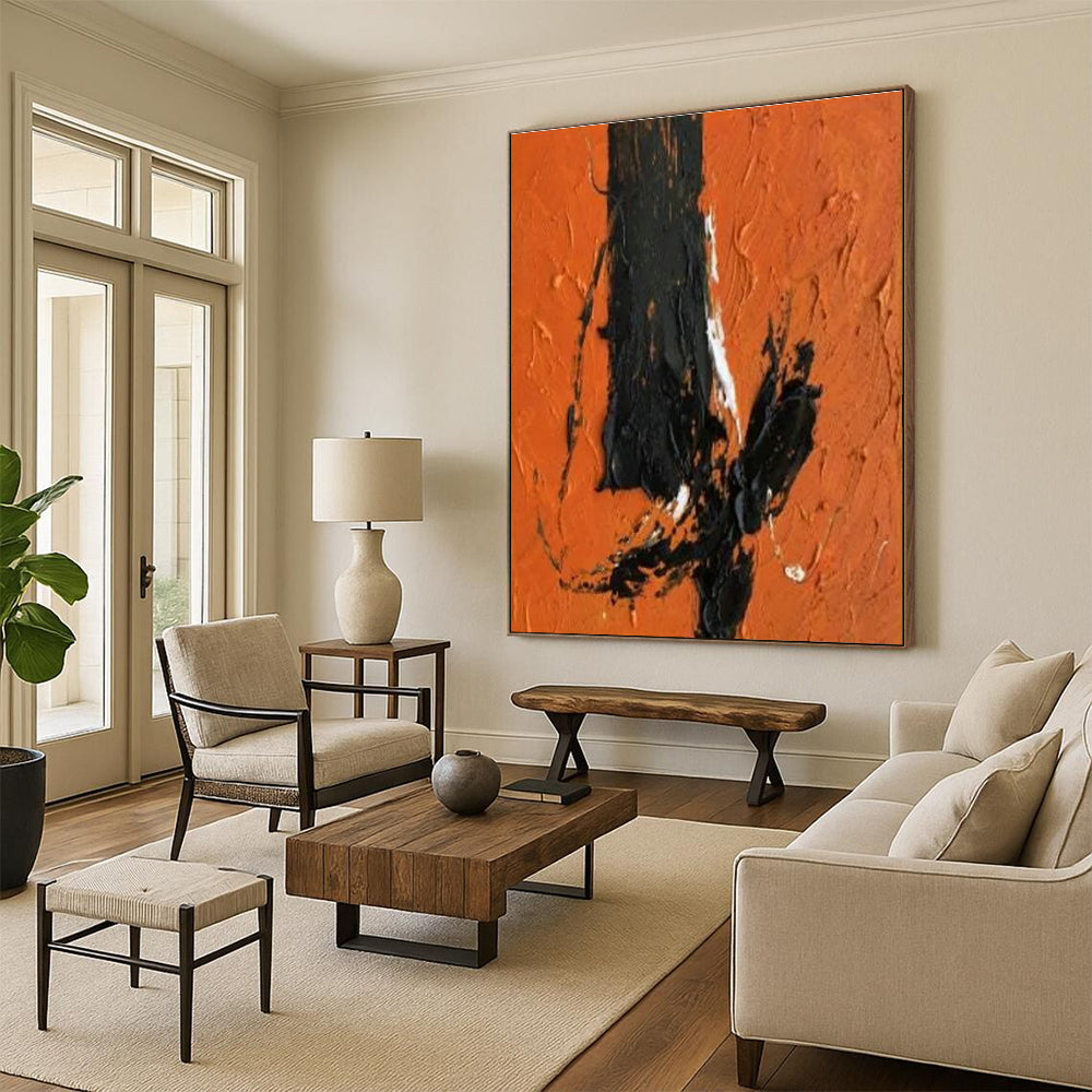 Custom-Made Grand Hand-Painted Abstract Painting for Master Bedroom Dressing Area Wall LargeART0604