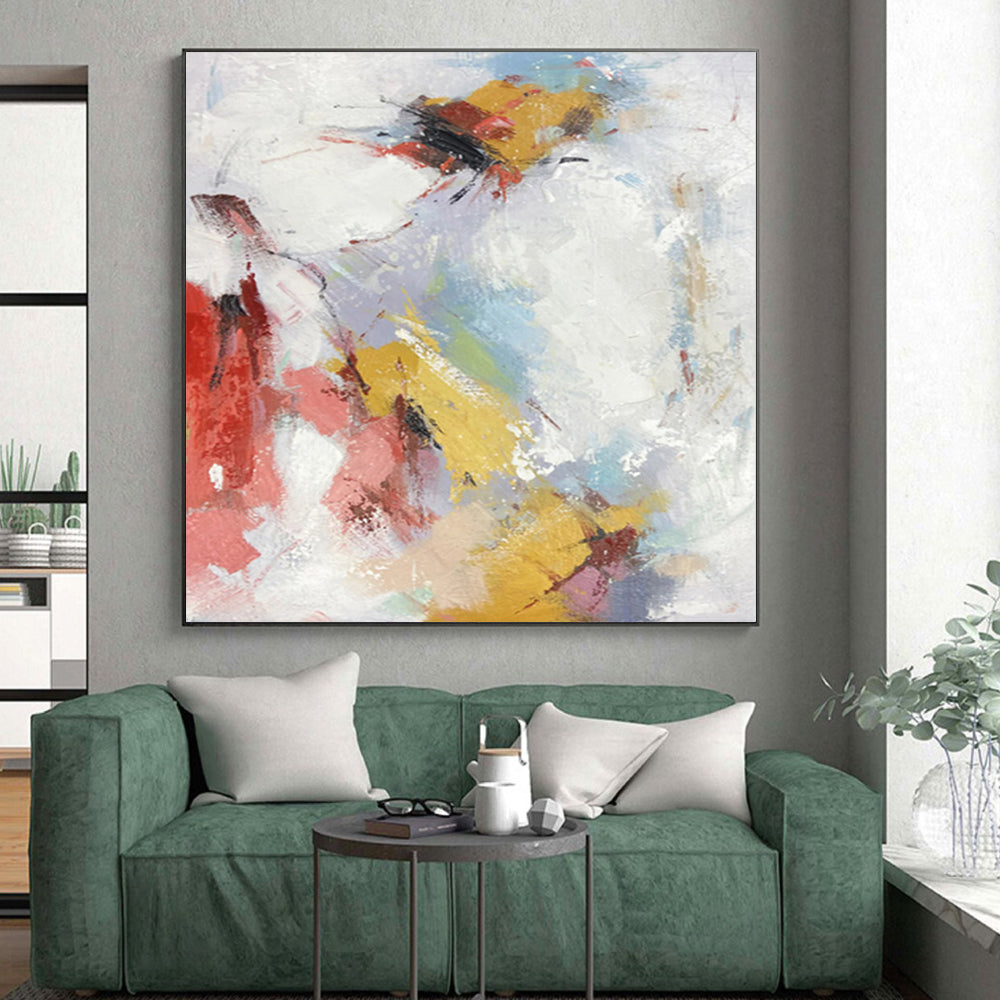 Oversized Custom Abstract Wall Art for Home Theater Projector Screen Feature Walls