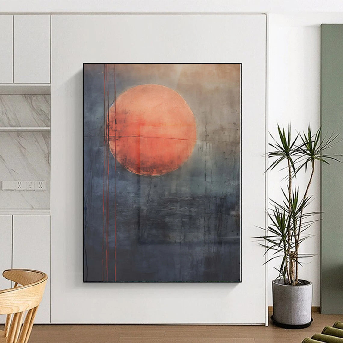 XXL Custom Abstract Canvas for Family Room Gallery Wall Display