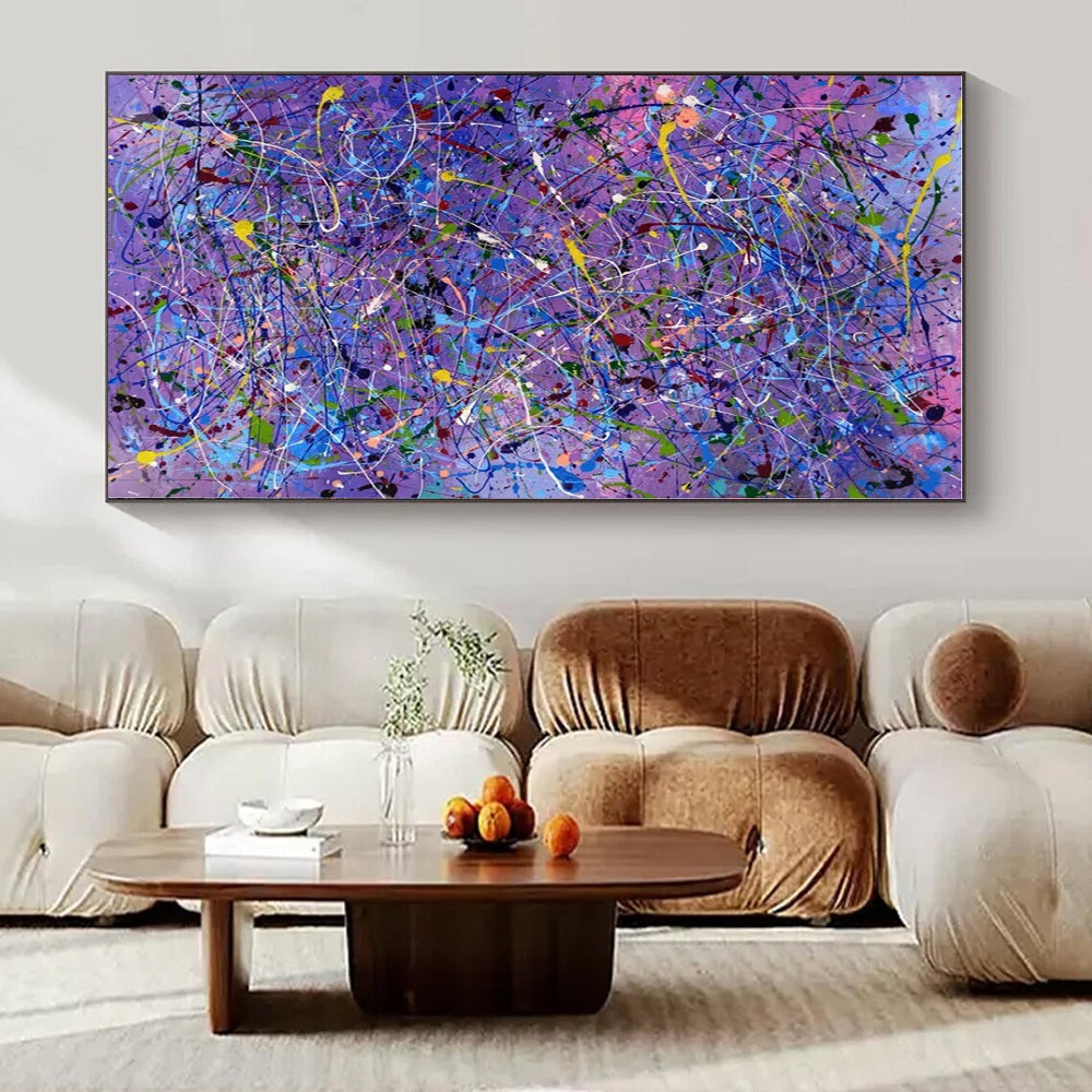 Oversized Custom Hand-Painted Abstract Art for Office Human Resources Areas
