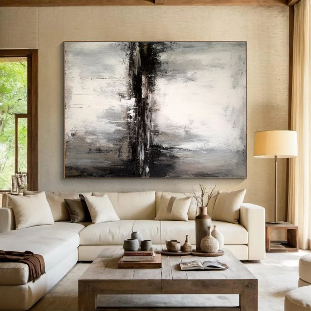Extra-Huge Hand-Brushed Abstract Painting for Home Music Studio Practice Wall LargeART0623