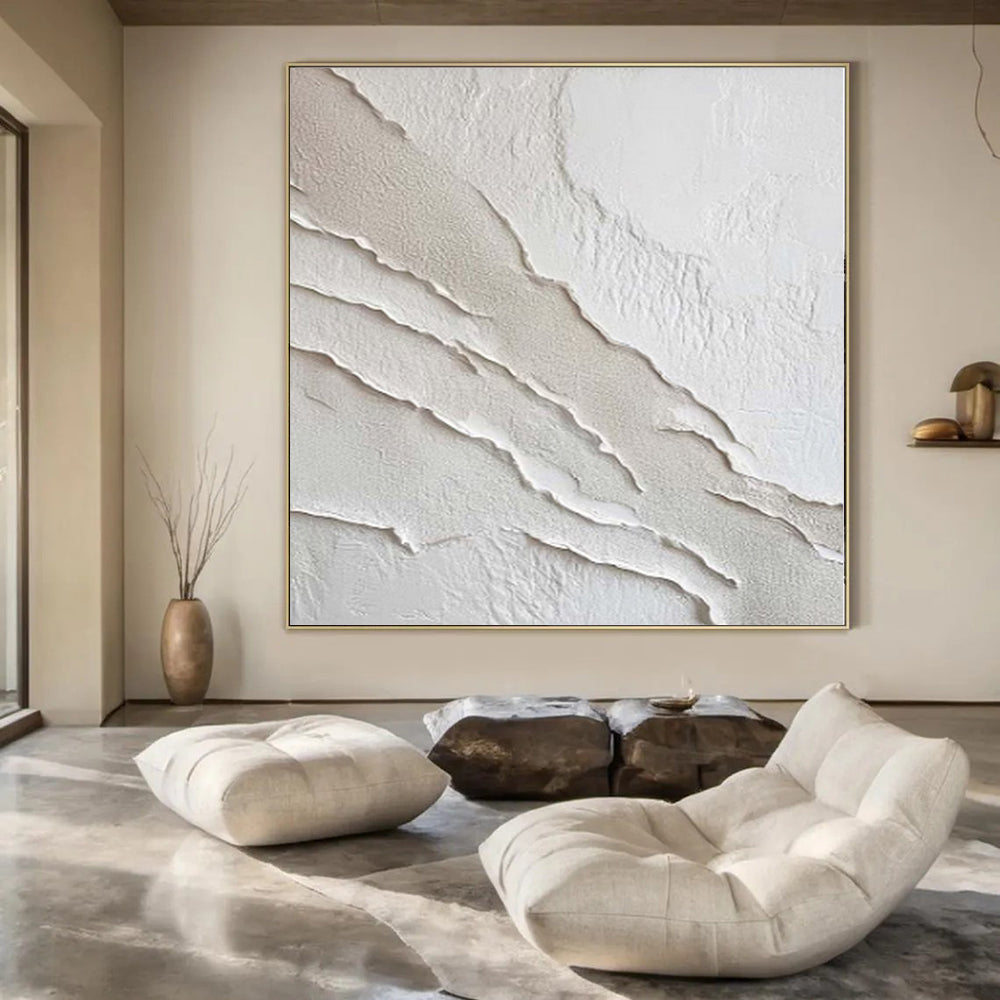 Monumental Abstract Painting for Conservatory Sunrooms - Custom Resin on Linen