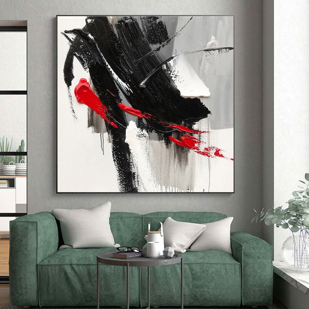 Monumental Modern Abstract Wall Art for Entryway Dramatic First Impression