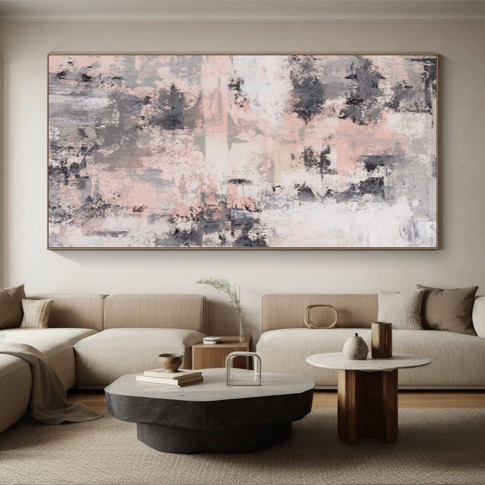 Large Abstract Stripe Painting - Commissioned Oil on Canvas for Fashion Boutique Displays