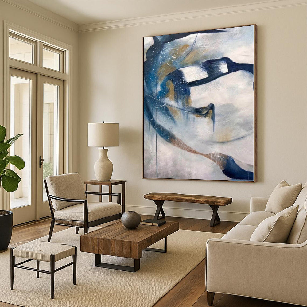 Oversized Custom Abstract Wall Art for Laundry Room Folding and Sorting Areas