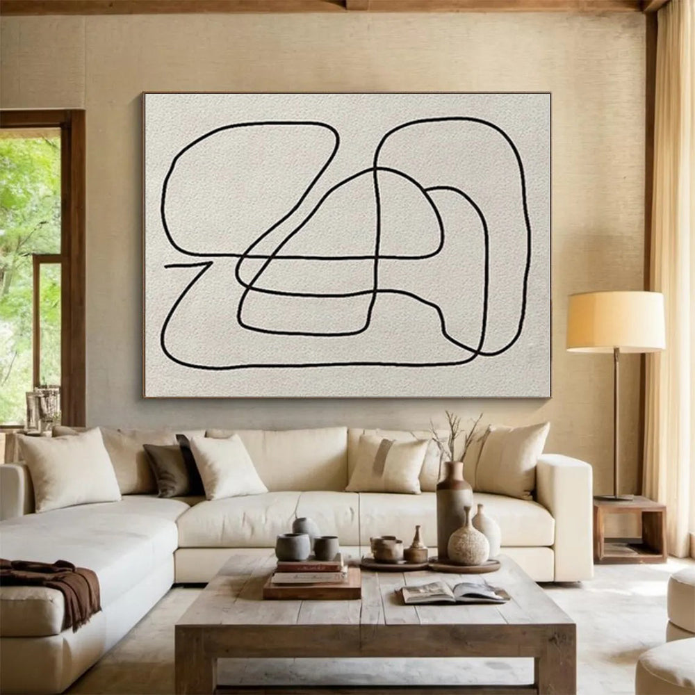 Large Custom Abstract Painting for Guest Room Welcoming Decor LargeART0682