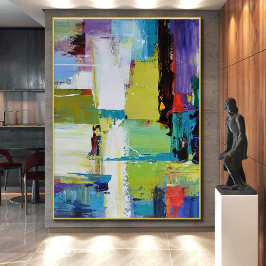 Oversized Contemporary Abstract Canvas for Artisan Craft Fair Exhibition Booths