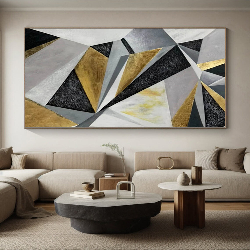 Immense Hand-Painted Abstract Wall Art for Home Craft Room Worktable and Supply Storage Walls