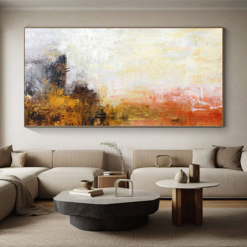 Oversized Abstract Texture Painting - Made to Order Mixed Media for Boutique Hotel Suites