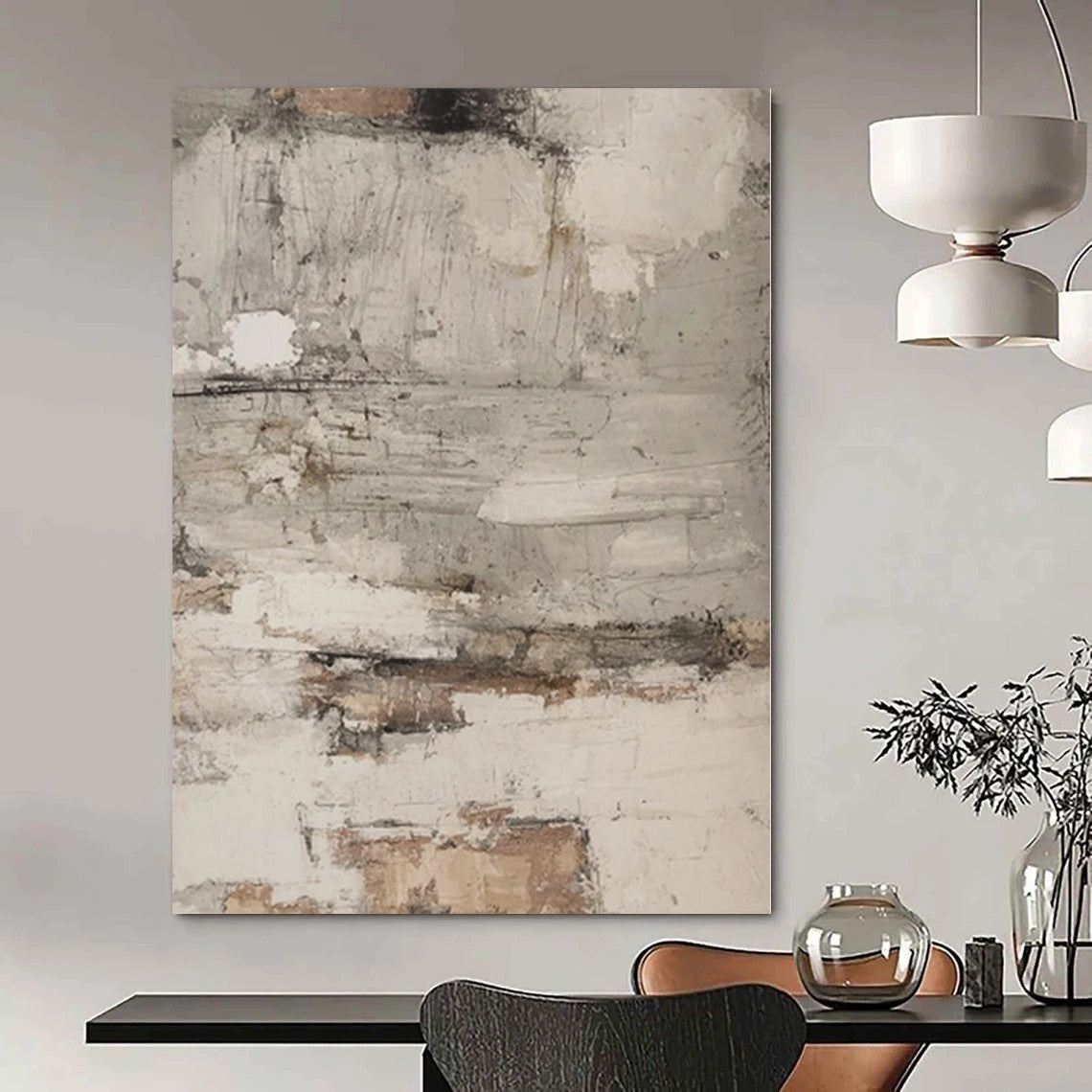 Grand Handcrafted Abstract Painting for Boutique Retail Store Feature Walls