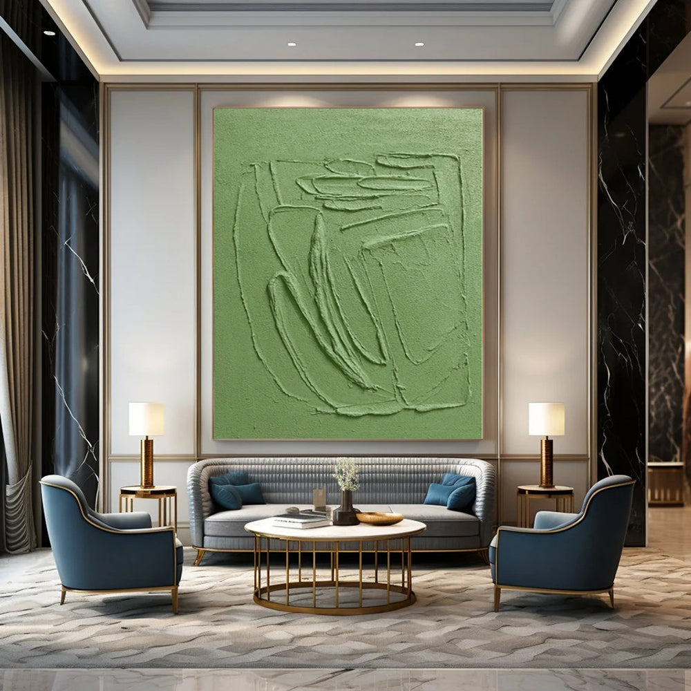 Oversized Abstract Wall Art for Home Library Ladders - Commissioned Acrylic on Linen