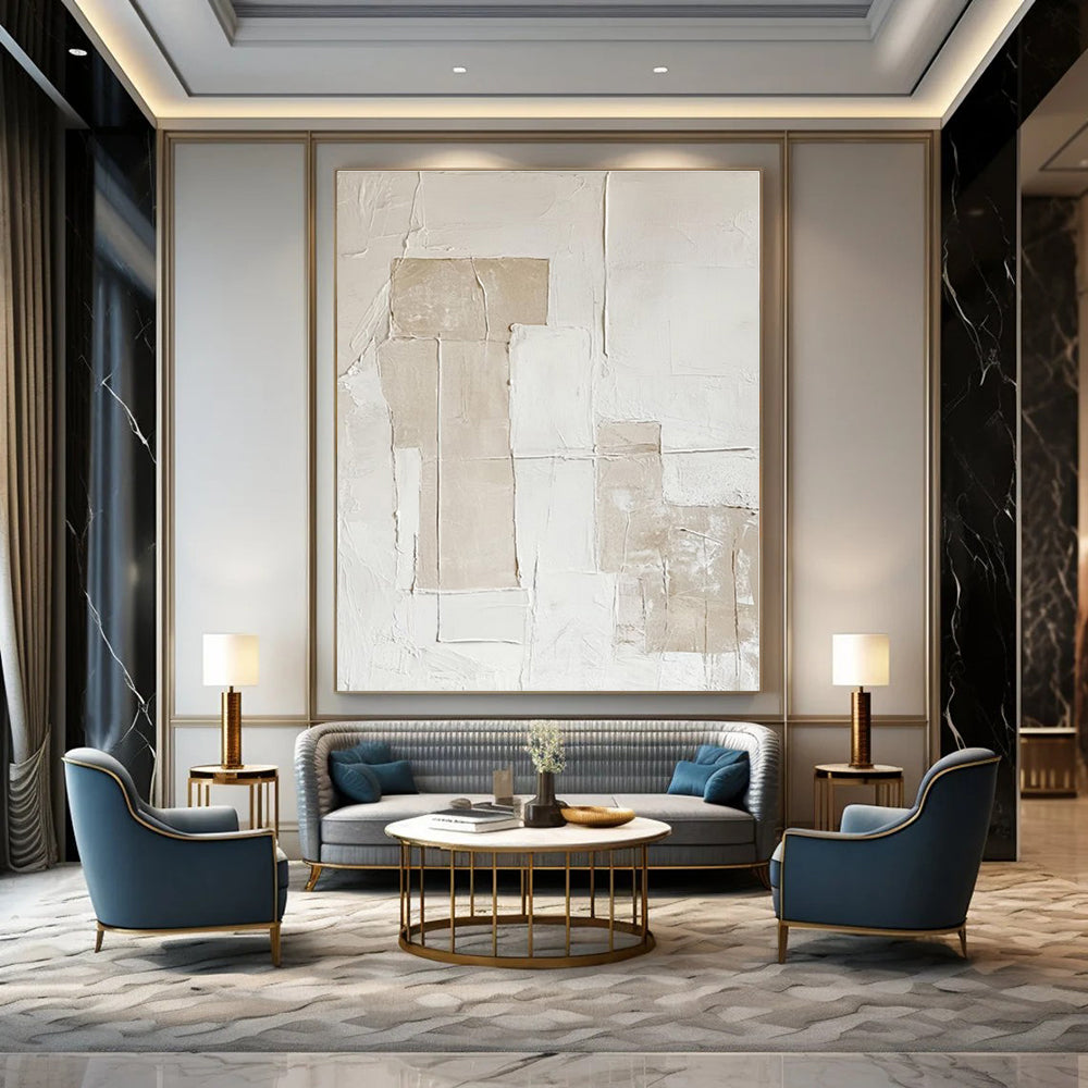 Extra-Vast Hand-Painted Modern Abstract Art for Office Maintenance Rooms